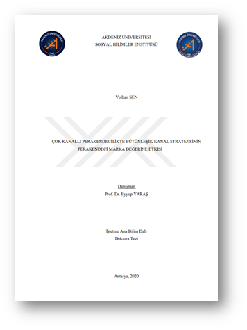 Doktora Tez Kapağı